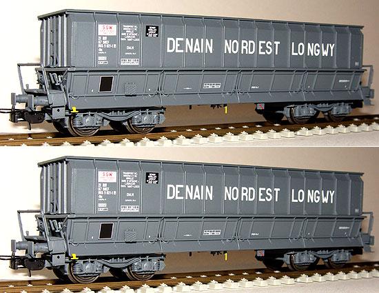 Set of 2 Ore transport cars "DENAIN NORDEST LONGWY" type DMH<br /><a href='images/pictures/LS_Models/30093.jpg' target='_blank'>Full size image</a>